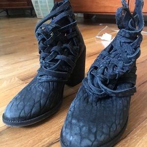 Free People Snake skin boots